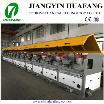 Straight-line steel wire drawing machine with spooler