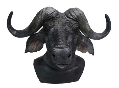 adult animal mask party custom latex Buffalo Full head bull mask
