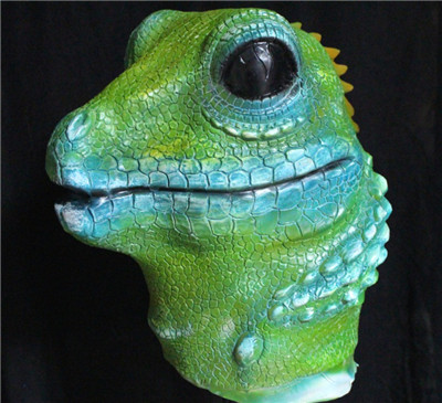 2015 Hot Selling Animal Head Cosplay Party Fancy Dress Carnival Rubber lizard Mask