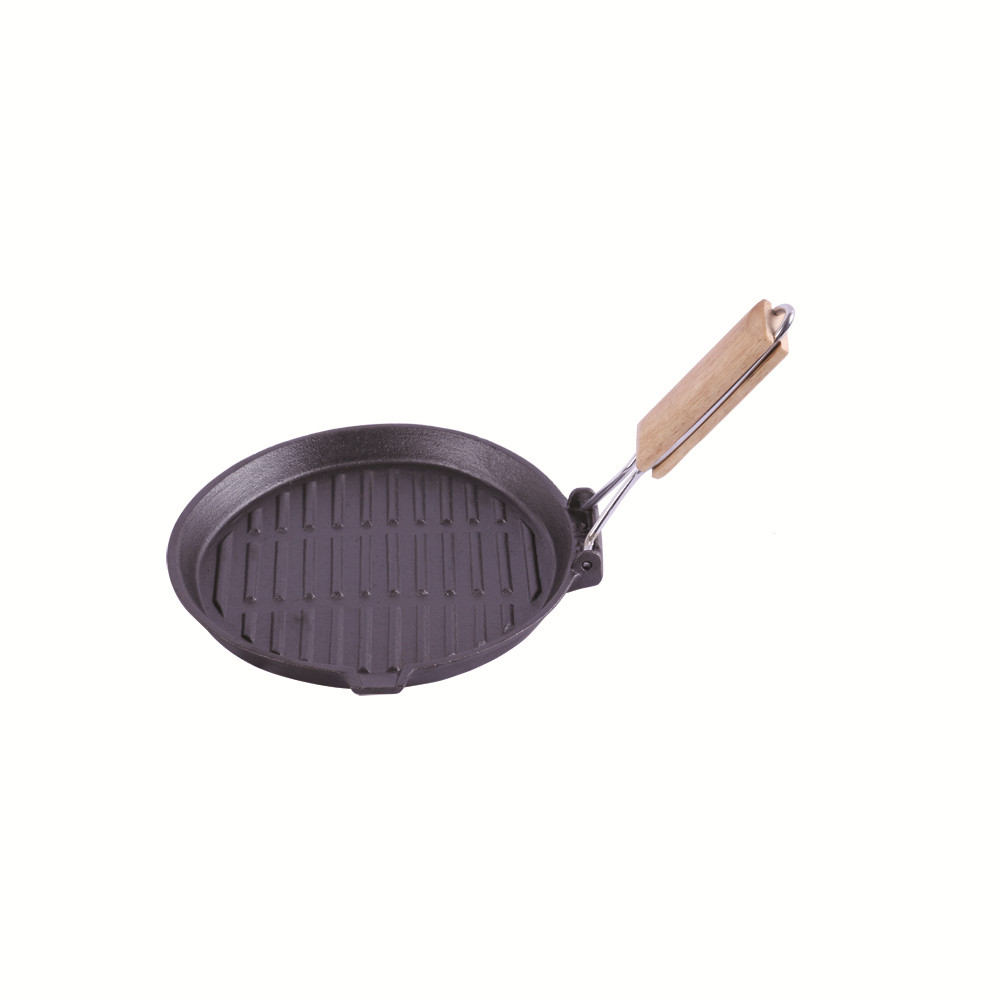 cast iron enameled cookware square fry pan/skillet