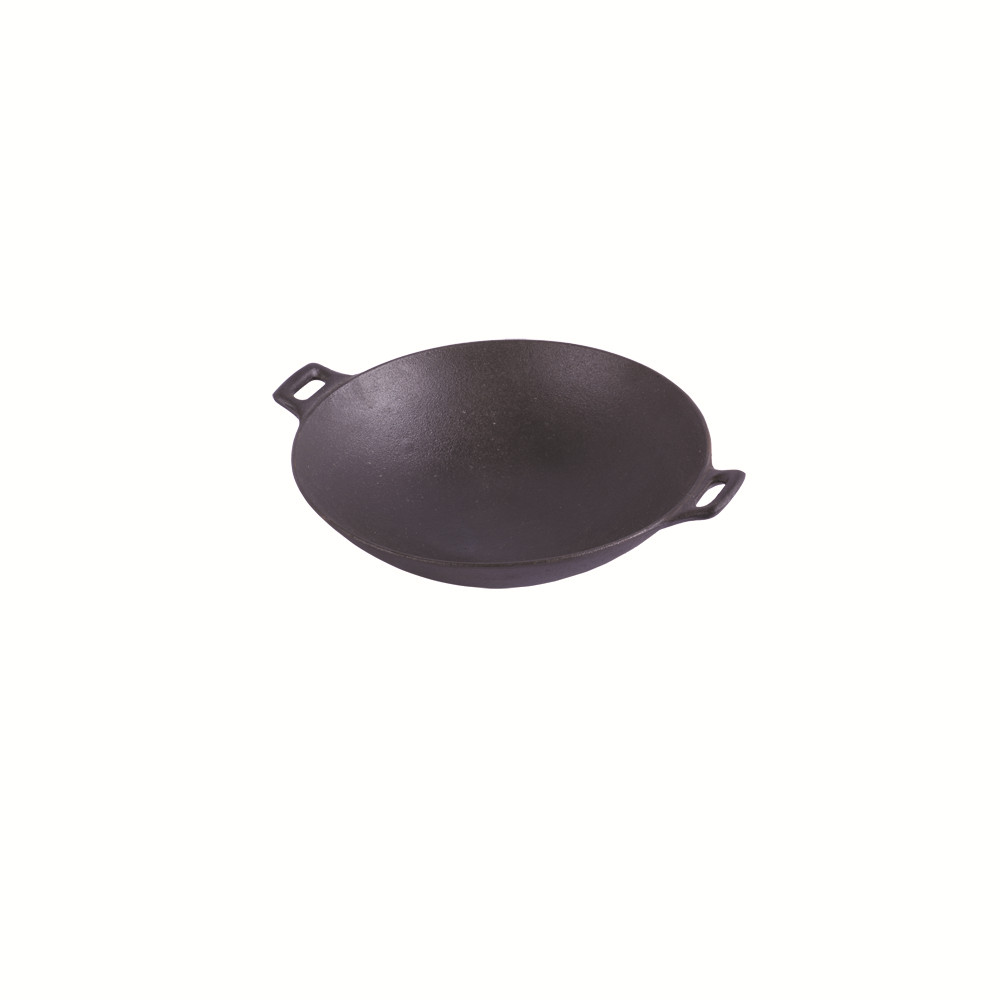 cast iron cookware wok enameled and preseasoned