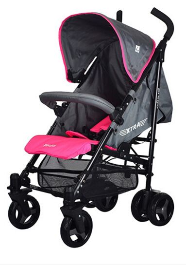 Unique one-hand adjustment and umbrella style,Link-brake with one-hand folding baby stroller