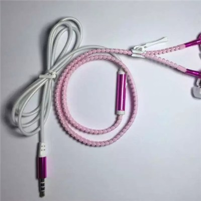 zipper earphone with light Gift Earphone Earbuds
