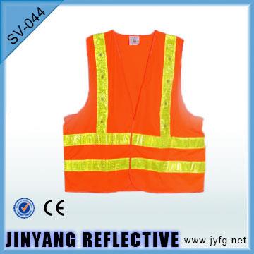 Orange Warning Safety Vest For Sanitation Workers
