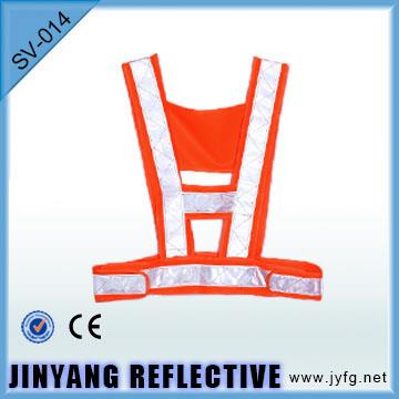 Red Safety Vest With Blue Tape