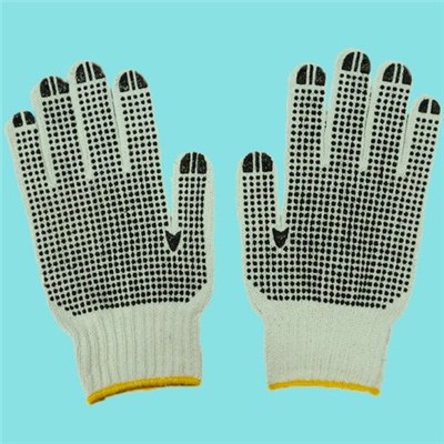7G Polycotton PVC Dotted Glove