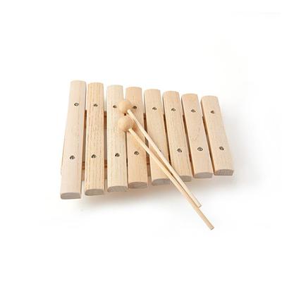 Wooden Musical Instruments Unpainted Children's Small Toy Xylophone