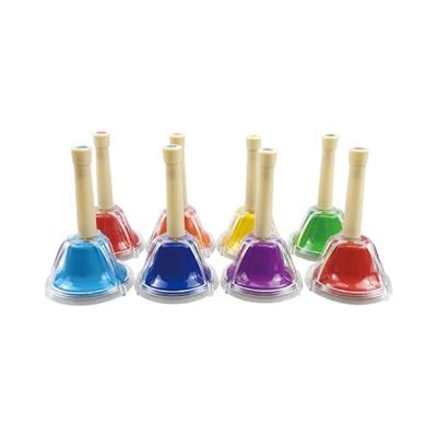 Kids Plastic Toy Rainbow Music Bells Set Press Bell