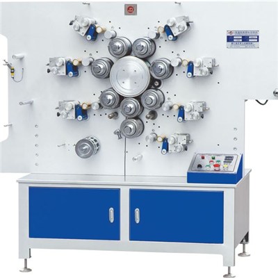 Nylon Taffeta/polyester Satin Label Printing Seven-colors Double-side High-speed Rotary Label Printing Machine