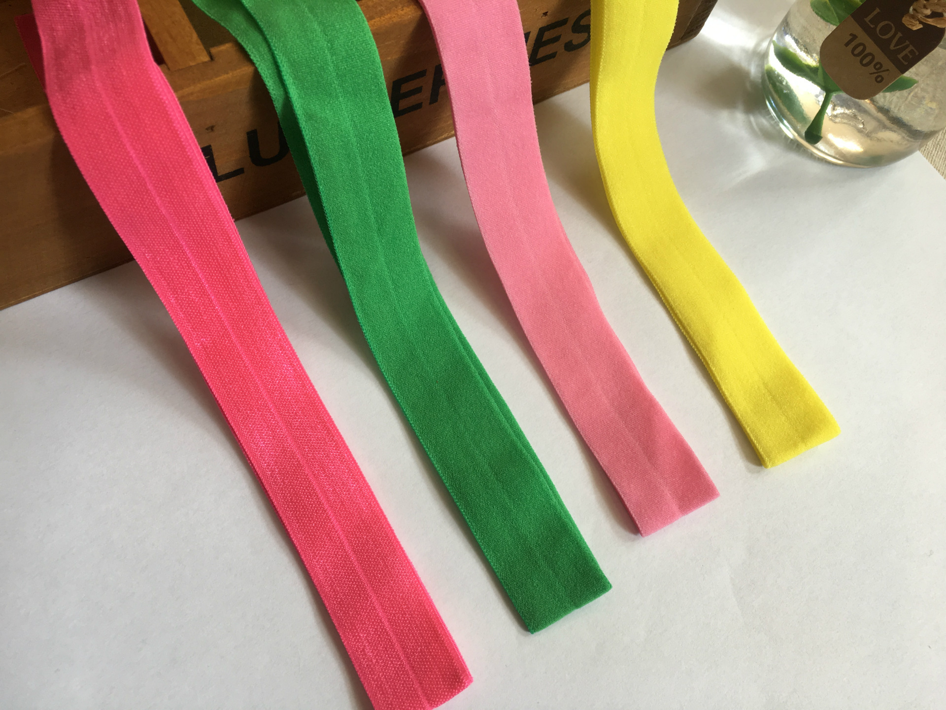 Eco-friendly foldover elastic tape for binding