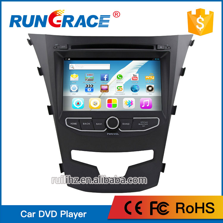 China Rungrace double din Android 6.0 universal car radio For Ssangyong Korando