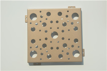 Multi-Perforated Round Matte Gold ASP/Aluminum Solid Panel
