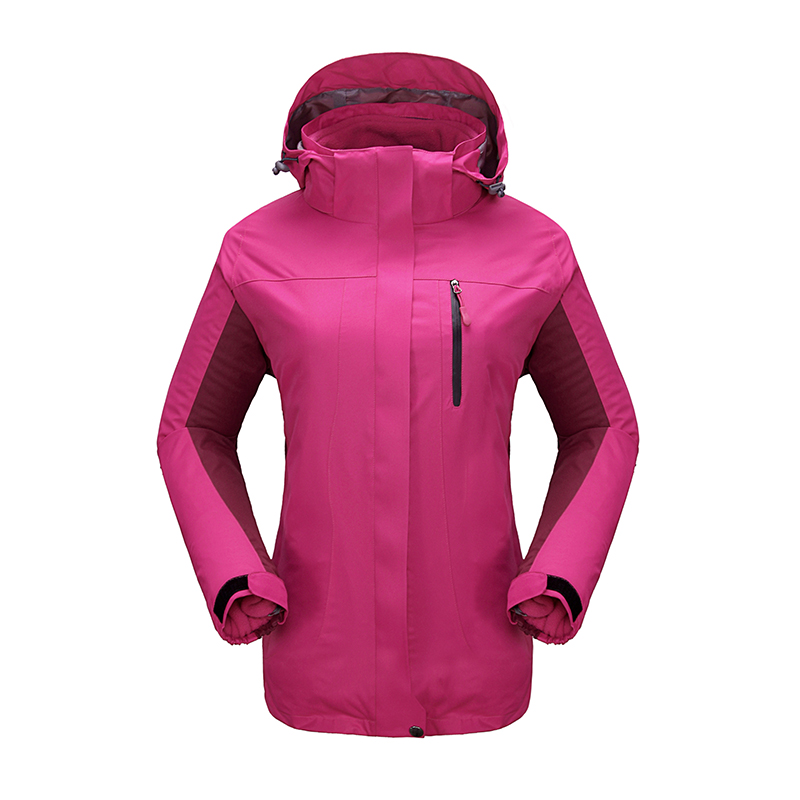 Woman's heated outdoor hoodie hiking jacket