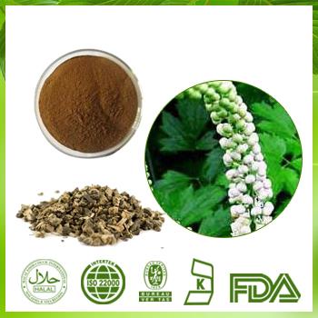 Black Cohosh Extract 8% Triterpene Glycosides Herb Plant Extract Organic Black Cohosh Root Extract Triterpenoid Saponins 2.5% CAS 84776-26-1