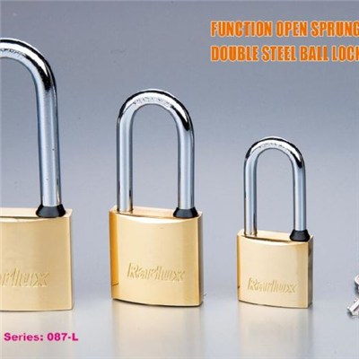 Solid Brass Padlock--Function Open Sprung Shackle