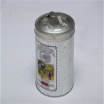 Custom design printed round metal tin can with handlebar manufacturer