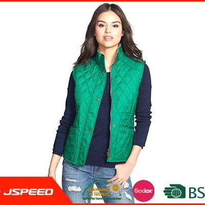 2017 Fashion Women's apparel Quilted vest Ladies outerwear From China