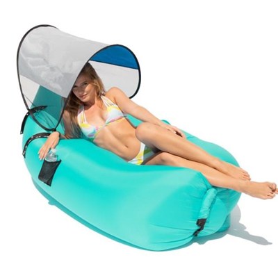 Hot Sell Pool Float Bed Inflate Sofa Swimming Airbag With Sun Canopy