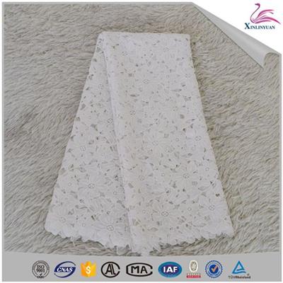 Custom Chemical Guipure Lace Evening Bridal Dress Fabric