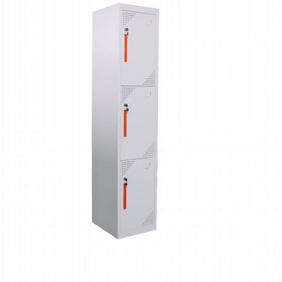 Flat Pack Employee Security Narrow Three Door Steel Locker