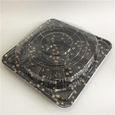 Large Square Sushi Plate Set Take Away Disposable Rice Container Box With Compartment For Party Tray