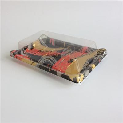 Eco Friendly Disposable Plastic Sushi Food Party Platter Container Tray And Sushi Boats