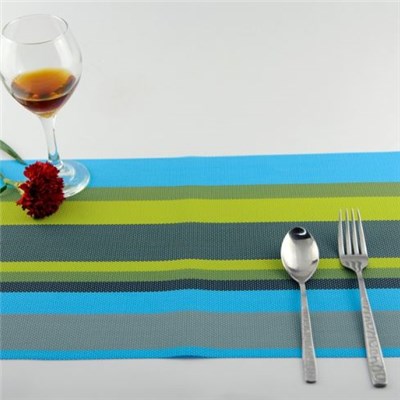 Low Price Set Of 6 PCS PVC Table Mats Rainbow Style Western Food Placemat