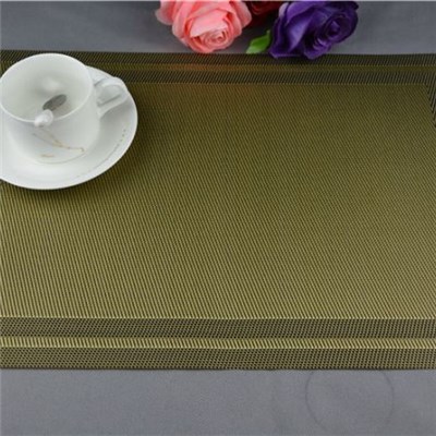 Crossweave Woven Non-slip Silver Grey Color Dinner Mat Double Frame Stain Resistant Plcemat With Low Price