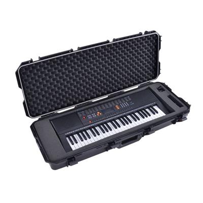 Stackable Trasportation Waterproof Plastic Hard Flight Case With Wheels For 49 Note/key Mini Musical Keyboard