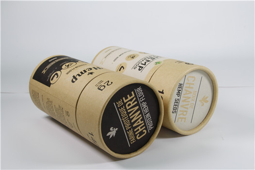 wholesales recycled coffee cardboard tube packaging with lids