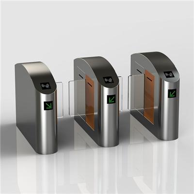 New Style Stainless Steel Sliding Glasslane Turnstile With Card Reader Fingerprint Touch ID Reader For Access Controlling