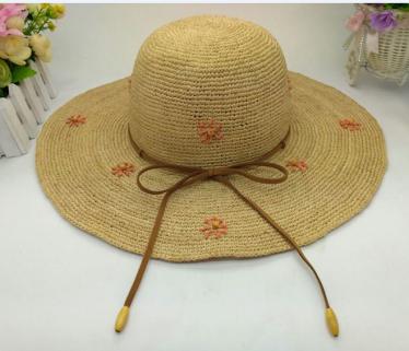 wide brim summer sun nature raffia straw hat