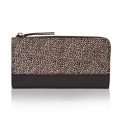 Real Leather WALLET WITH Printed Faux Pony Skin And Multiple Compartments