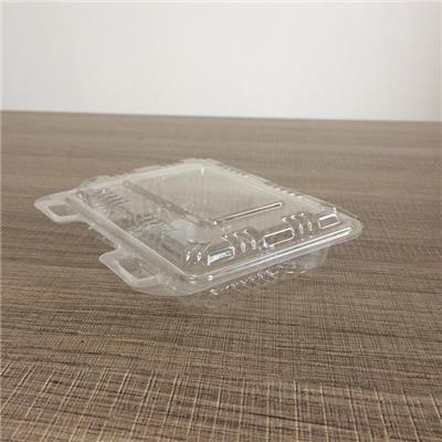 Small Hinged Clamshell Cake Roll Plastic Square Food Cake Containers