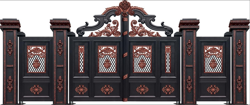 entrance main aluminum gate with laser cutting aluminum sheet design for home