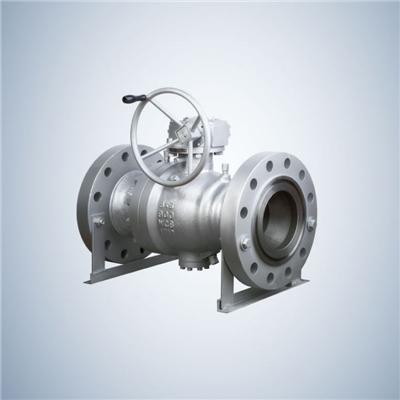 High Pressure Two Piece Wcb Trunnion Ball Valve With Reduced Bore