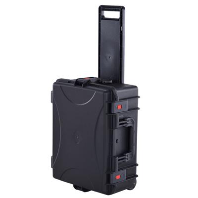 Military-standard Trolley Plastic Waterproof Case With Pulling-out Handle And Standard Foam