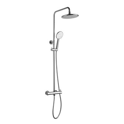 XDL Round Cool Surface Thermostatic Shower Column Adjustable AIR-IN Chrome Plating 8016AB