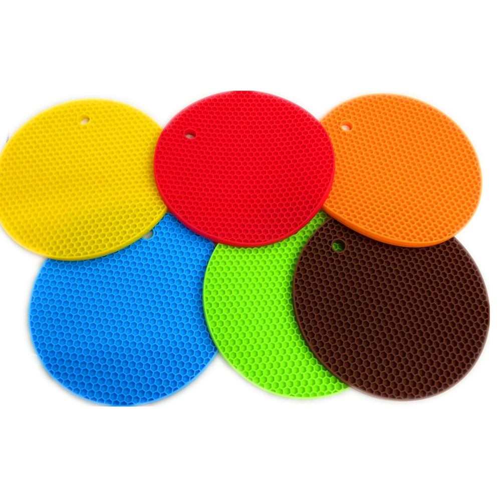 Non-stick heat resistant kitchen honeycomb drying silicone mat 