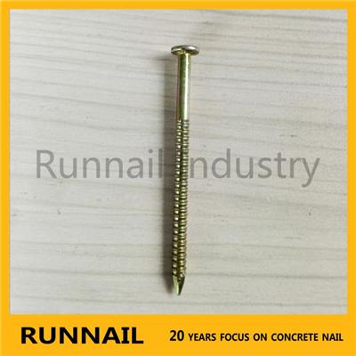 Annular Ring Shank Concrete Steel Nail, Blue Or Black Or Galvanized Surface, Ring Shank, Flat Head, Customized Size