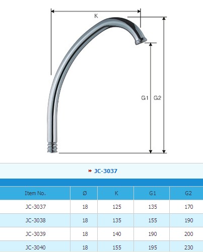 JC-3037 faucet spouts/ faucet pipes / kitchen faucets