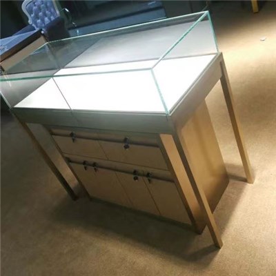 Solid Wood Jewelry Counter, Boutique Counter, Counter Lamp Manufacture, Jewelry Shop Construction, Jewelry Display Products, Stainless Steel Showcase, Glass Counter Production