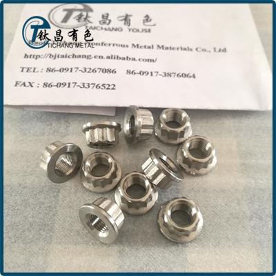 GR9 Titanium Alloy Flanged Hex Nuts
