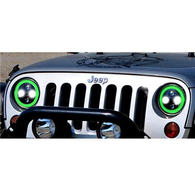 SMART Neon LED Color Changing Halo Car Lights For Jeep Sahara JK Headlights