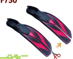 silicone red long fins for swimming and diving