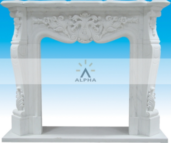 marble fireplace  