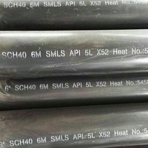Black Coating Carbon Steel Pipe, API 5L X52, SCH 40, DN150