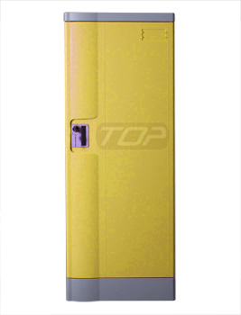 Double Tier School Lockers ABS Plastic, Yellow Color