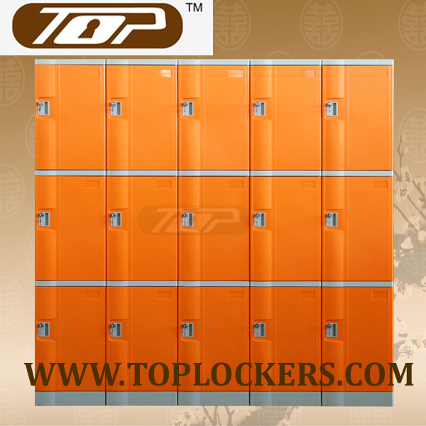 Triple Tier ABS Plastic Cabinets, Orange Color