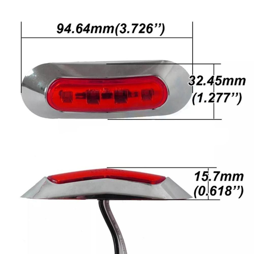 SMD 4 LED Clearance Side Marker Tail Lights Lamp Car Truck Trailer Boat